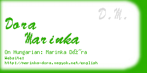 dora marinka business card